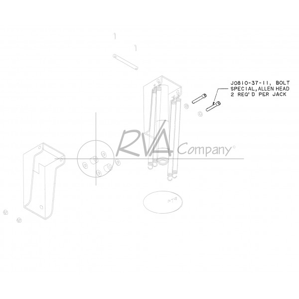 J0810-37-11 - 32/35/45 Rear Jack Lower Bushing Bolt